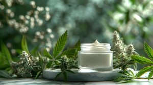 Cannabis products, hygiene, body and skin care, health. Alternative medicine.